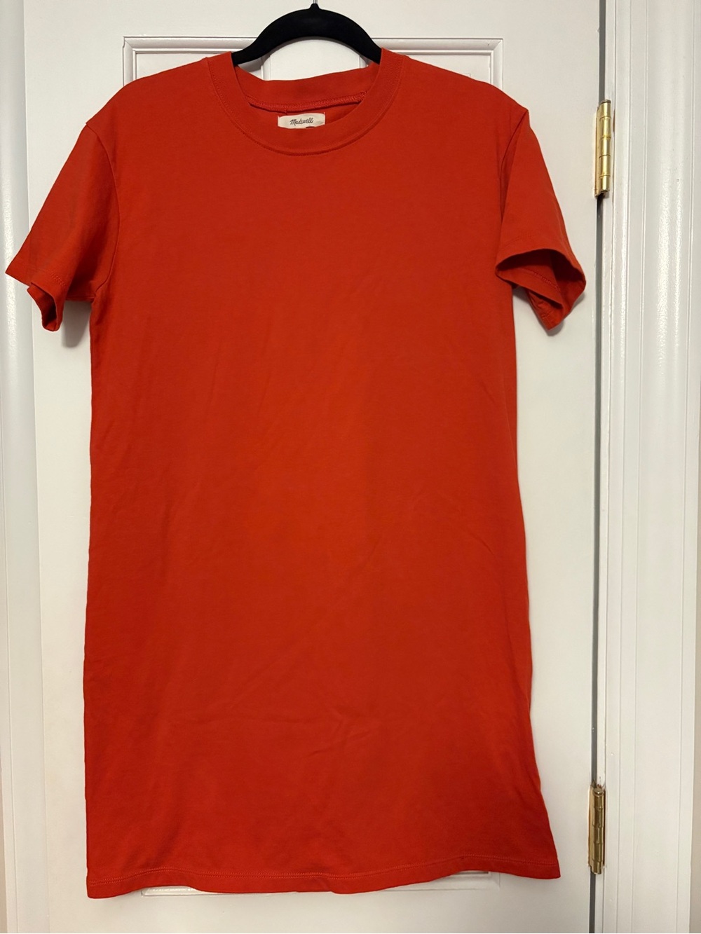 Madewell Red/Orange Short Sleeve T-Shirt Dress size S